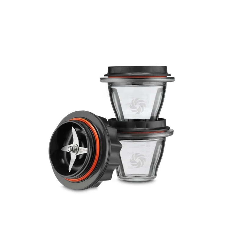 Juego de 2 vasos pequeños Vitamix serie Ascent + base cuchillas - 225 ml