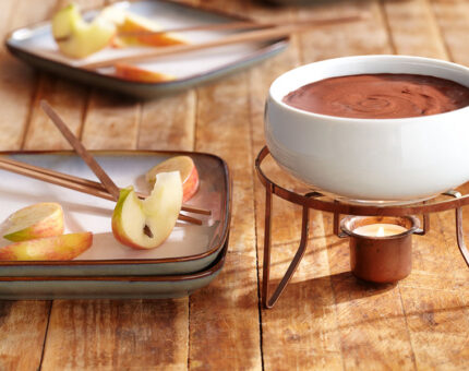 Fondue de chocolate negro y frambuesa