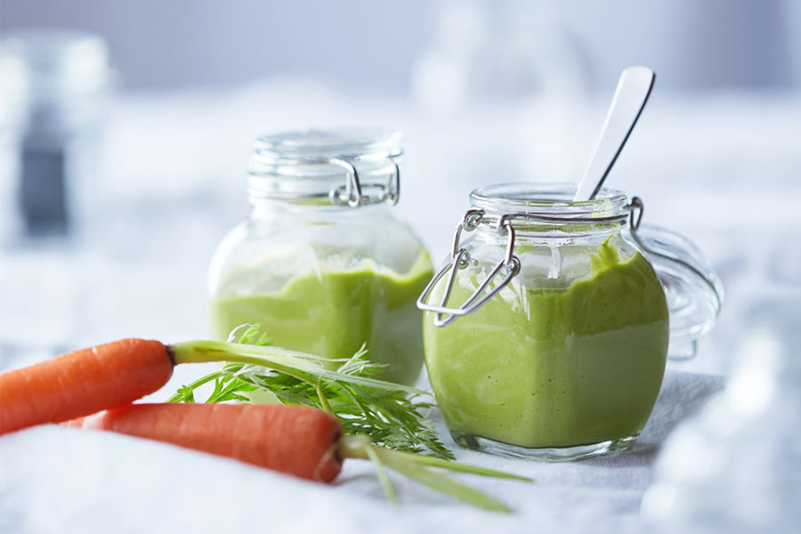 Puré de verduras y pollo