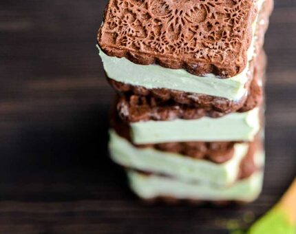 Sándwich helado de chocolate y matcha