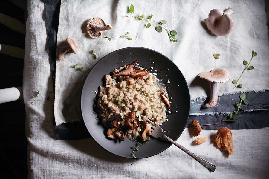 Risotto de champiñones