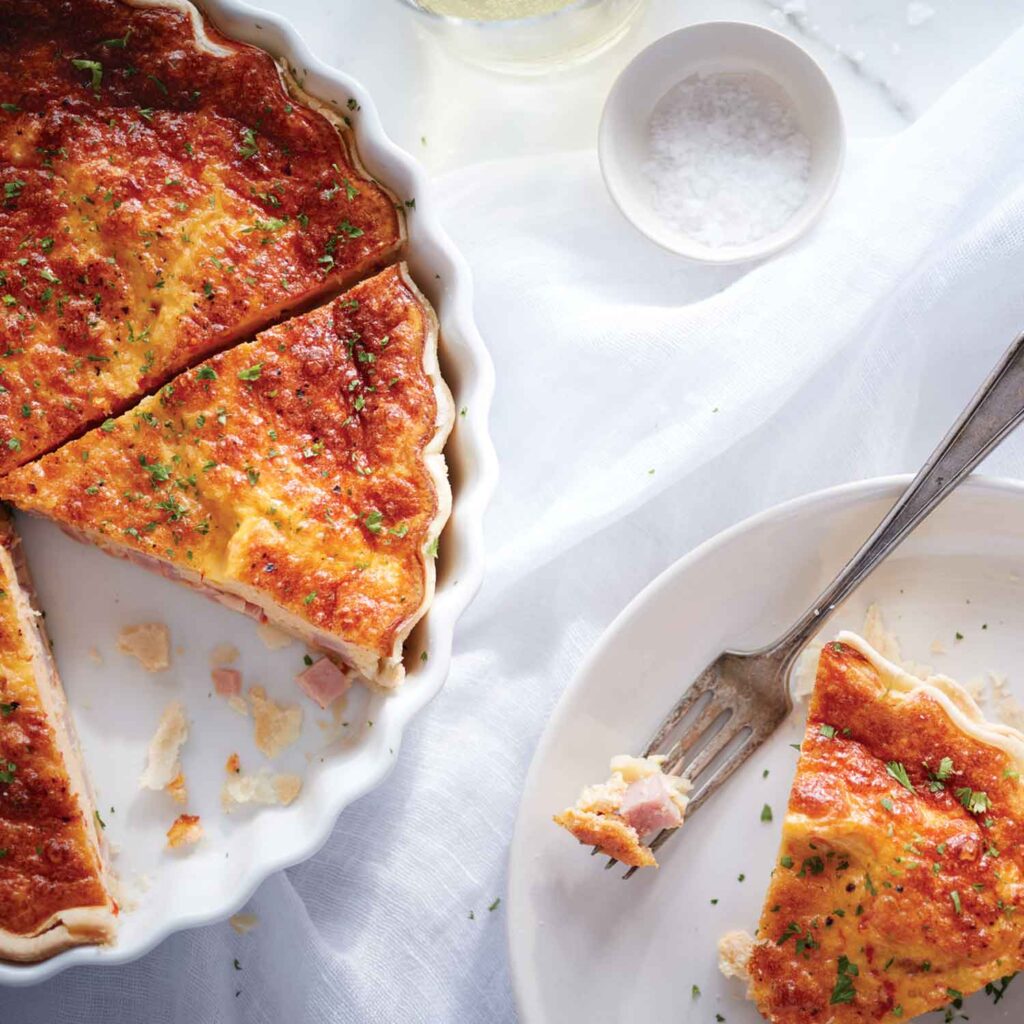 quiche de jamón y huevo