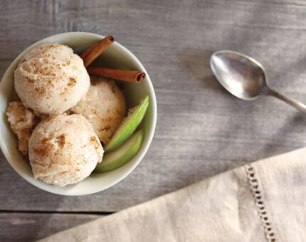 Helado de tarta de manzana