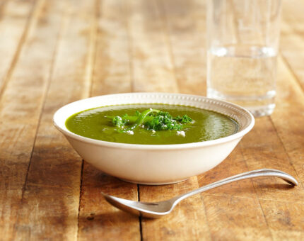 Sopa de kale y puerro