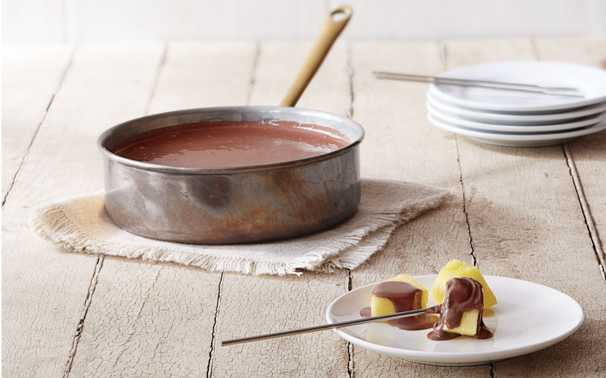 Un postre con carácter fondue de chocolate y naranja Recetas Vitamix