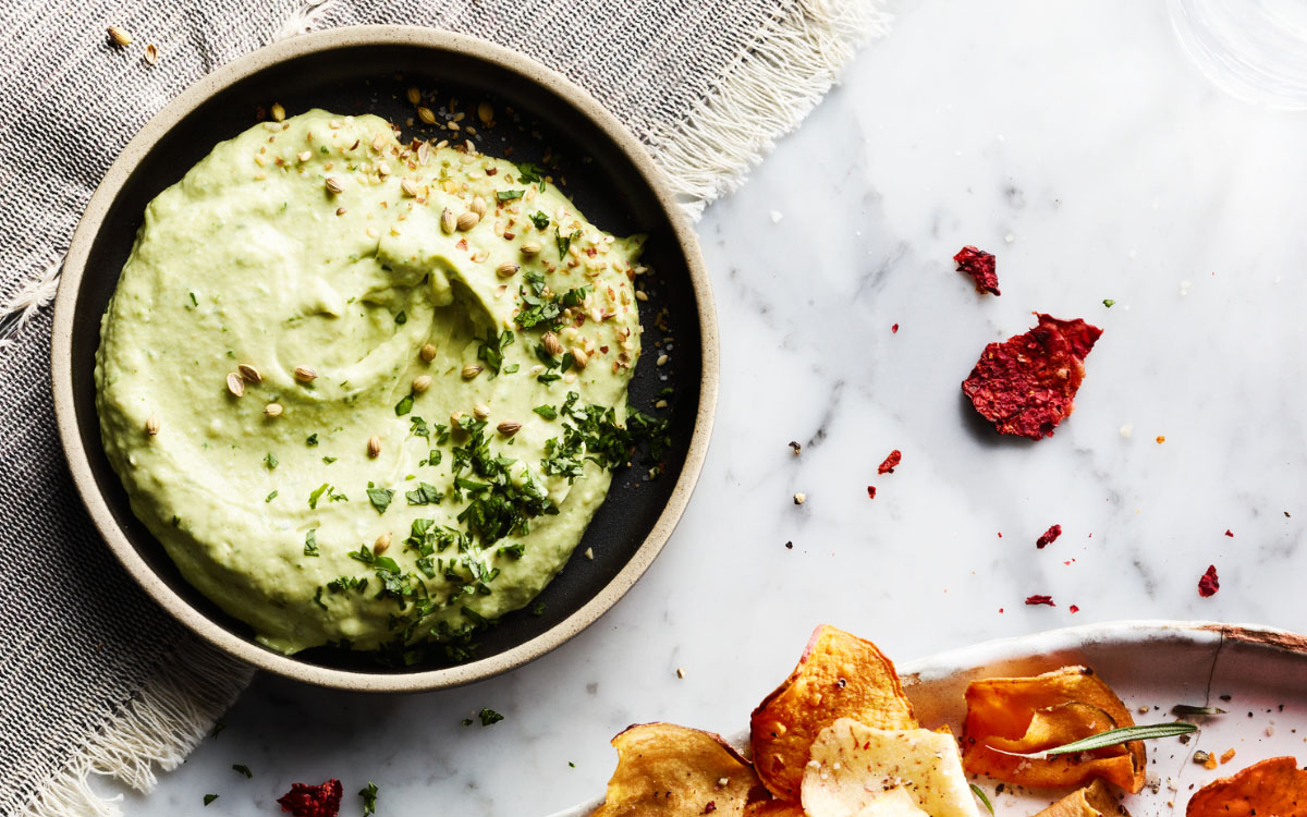 El aperitivo ideal Dip de aguacate y tahini Recetas Vitamix