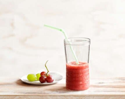 Batido de uvas, fresas y sandía