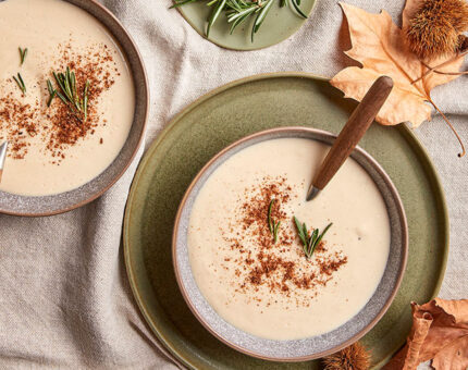 Crema de chirivía y apionabo