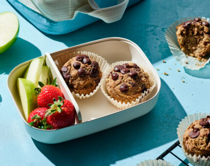 Muffins de avena y chocolate