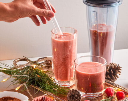 Smoothie de manzana y frambuesa