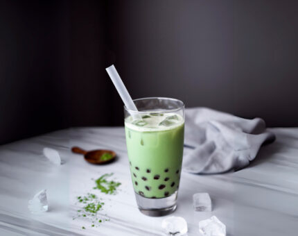 Té de burbujas con té matcha