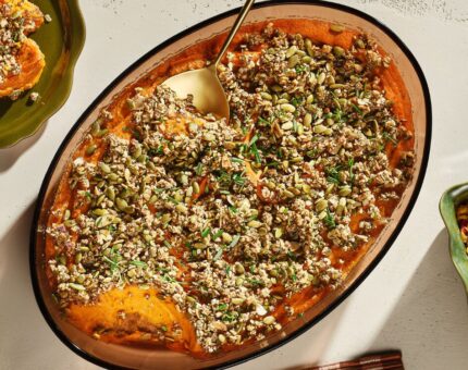 Puré de boniato gratinado